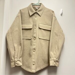 NWT CALIA by Carrie Underwood Tan Shacket